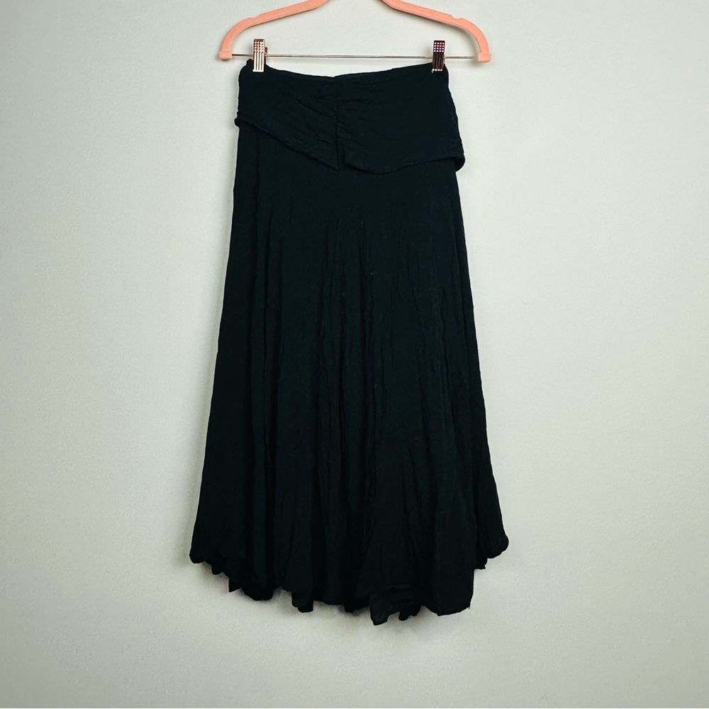 Lulu's Classic Black Midi Skirt Size Small